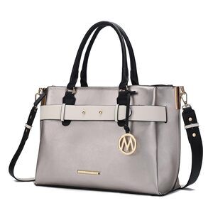 5943 Satchel Bag , Vegan Leather Crossbody Shoulder Handbag Top Handle